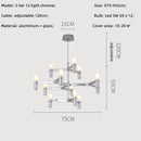 GobekUsa Crown Major Chandelier: Modern Luxury LED Light for Kitchen, Hotel, Living Room