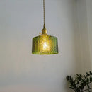 GobekUsa Green Glass Pendant Light Chandelier - Nordic LED Hanging Lamp for Home Decor