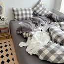 GobekUsa Japanese Style Cotton Printed 4Pcs Bedding Set with Double-Sided Design