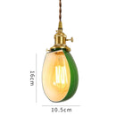GobekUsa Green Glass LED Pendant Light for Home, Restaurant, Bar, and Loft Style Decor.