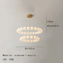 GobekUsa LED Acrylic Chandelier for Living Room Bedroom Hall Pendant Lamps