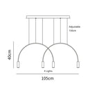 GobekUsa Arc Pendant Light Chandelier - LED Suspension Lamp for Kitchen Island
