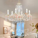 GobekUsa Crystal Chandelier: Elegant French Light Luxury Candle Design for Romantic Living and Dining Rooms