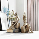 GobekUsa Justice Goddess Statue Bookends: Creative Home Decor for Study Room
