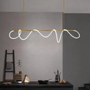 GobekUsa LED Long Hose Chandelier for Dining Room Kitchen Bar Pendant Lamp