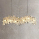 GobekUsa Glass Petal LED Chandelier for Bedroom Dining Living Room Lighting