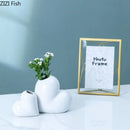 GobekUsa Heart Ceramic Vase Modern Floral Arrangement Desk Decoration Aesthetic Decor