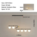 GobekUsa Glass Ball LED Chandelier Pendant for Dining Living Bedroom Kitchen