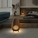 GobekUsa Lucide Colin Rattan Floor Lamp: Natural Handmade Light for Garden, Bedroom, Living Room