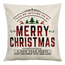 GobekUsa Christmas Linen Cushion Cover 45x45cm Sofa Home Party Decor