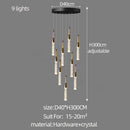 GobekUsa Crystal Chandelier: Modern Luxury Spiral Staircase Living Room & Bedroom Lighting