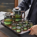 GobekUsa Glass Teapot with Wood Handle for Chinese Tea Ceremony and Kung Fu Tea