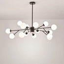 GobekUsa Black Chandelier: Luxury Glass Pendant Light for Home, Bedroom, or Living Room