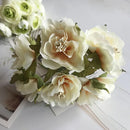 GobekUsa Ivory Flower Cherry Stamen Berries Bundle for DIY Christmas Wedding Decor
