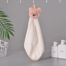 GobekUsa Cartoon Rabbit Coral Fleece Hand Towel: Soft, Absorbent, Quick-Dry Terry Towel