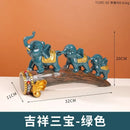 GobekUsa Elephant Resin Ornament: Elegant Living Room Sculpture & Home Office Decor