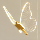 GobekUsa Butterfly LED Chandelier for Duplex Villa Living Room Romantic Wedding Decor