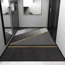 GobekUsa Grey Crystal Velvet Entrance Rug - Luxe Absorbent, Anti-Slip, Easy-Clean Living Room Carpet