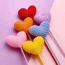 GobekUsa Heart-Shaped Crochet Flower Bouquet - Handmade Wedding Home Decor & Family Gift