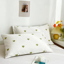 GobekUsa Love Printed Pillowcase Set - Simple Style, 2Pcs