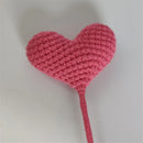GobekUsa Heart-Shaped Crochet Flower Bouquet - Handmade Wedding Home Decor & Family Gift