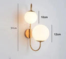 GobekUsa Gold Glass Ball Wall Sconce LED Round Ball Wall Lamp