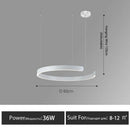 GobekUsa LED Round Ring Chandelier for Dining Room, Living Room, and Bedroom