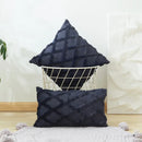 GobekUsa Embroidered Diamond Cushion Cover for Modern Living Room Decor