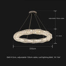 GobekUsa Dimmable Crystal Chandelier Pendant Light for Modern Luxury Living Room.