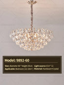 GobekUsa Crystal Chandelier Ceiling Light for Living Room Bedroom Dining Room