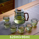 GobekUsa Glass Teapot with Wood Handle for Chinese Tea Ceremony and Kung Fu Tea