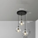 Nordic Smoke Gray Glass Pendant Light Chandelier
