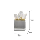 GobekUsa Crystal Stone Marble Ornament | Clear Natural Decorative Figurines for Home Decor