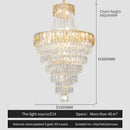 GobekUsa Crystal Chandelier Art Living Room Lighting for Duplex Buildings and High-End Restaurants