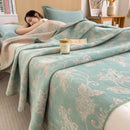 GobekUsa Cotton Towel Blanket, Rural Printed Thin Quilt - Luxury Breathable Bedspread