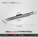 GobekUsa Black Nordic Chandelier LED Light Minimalist Designer Style Bar Living Room