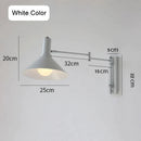 GobekUsa Industrial Metal Wall Lamp with Extendable Arms for Bedside Reading