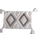 GobekUsa Bohemian Tufted Tassel Cushion Cover | Plush Embroidered Decorative Pillow for Sofa