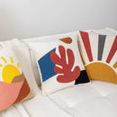 GobekUsa Cartoon Abstract Embroidery Cushion Cover 45*45 Soft Velvet Throw Pillow Case