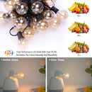 GobekUsa G40 Amber Glass Warm White LED String Lights for Patio Decor, Dimmable 1W Eqv
