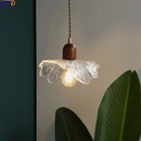 GobekUsa Japanese Style Copper Glass Chandelier Pendant Lights for Living Room Bedroom Bar