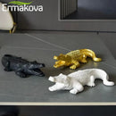 GobekUsa Crocodile Wildlife Sculpture Statue Decor for Home Interiors & Desk Display