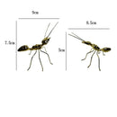 GobekUsa Golden Metal Ants Decorative Figurines Insect Home Decor Pieces