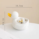 GobekUsa Duck Chopstick Holder Tray White Rabbit Porcelain Plate Home Decor