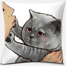 GobekUsa Cute Cat Kiss Love Cartoon Pillowcase for Home Decor