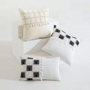 GobekUsa Geometric Checker Cushion Cover: Nordic Style Decorative Throw Pillow Cover