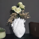 GobekUsa Heart Shape Resin Flower Vase Desktop Ornament Bouquet Holder Home Decor