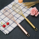GobekUsa Gold Steel Egg Beater Whisk Mixer Baking Set Home Kitchen Accessories