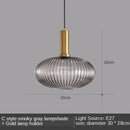 GobekUsa Gray Glass LED Pendant Lights for Modern Nordic Home Decor