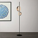 GobekUsa Black Gold LED Floor Lamp Double Lampshade Standing Light